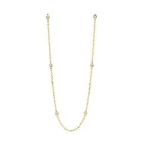 14Kt Yellow Gold Diamond (1Ctw) Necklace