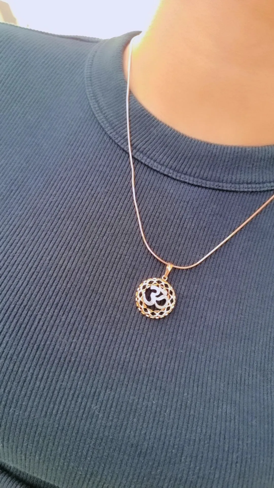 18k Gold Filled OM Necklace