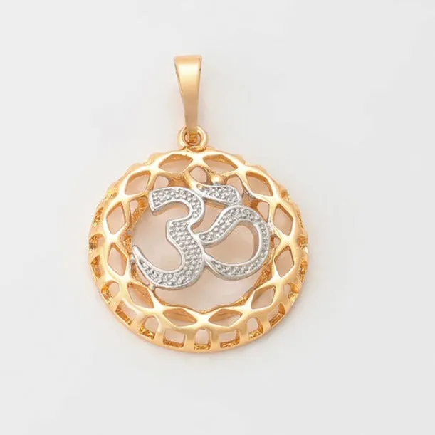 18k Gold Filled OM Necklace