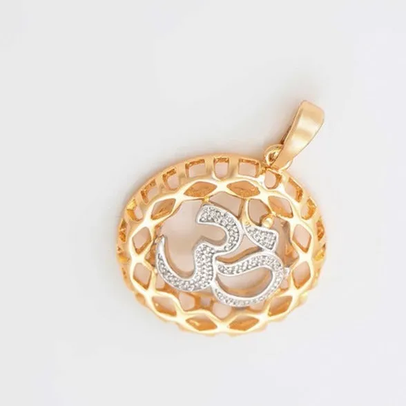 18k Gold Filled OM Necklace