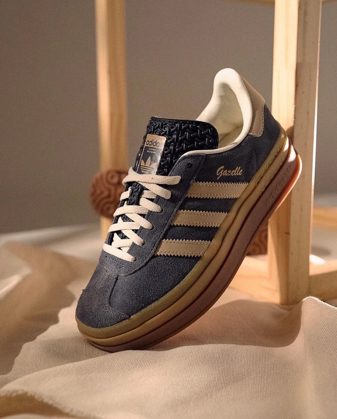 adidas Gazelle Bold Grey Magic Beige Gum (W)