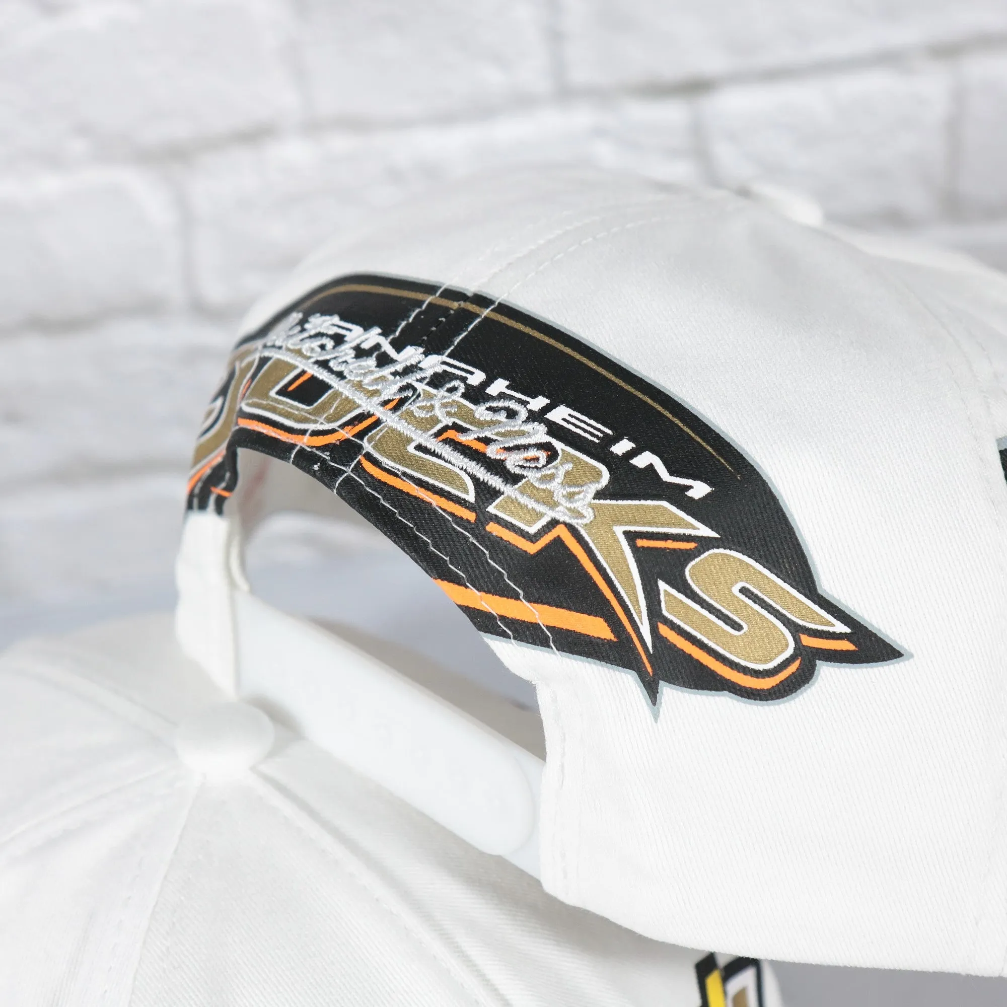 Anaheim Ducks NHL In Your Face Deadstock Tan bottom | White Snapback Hat