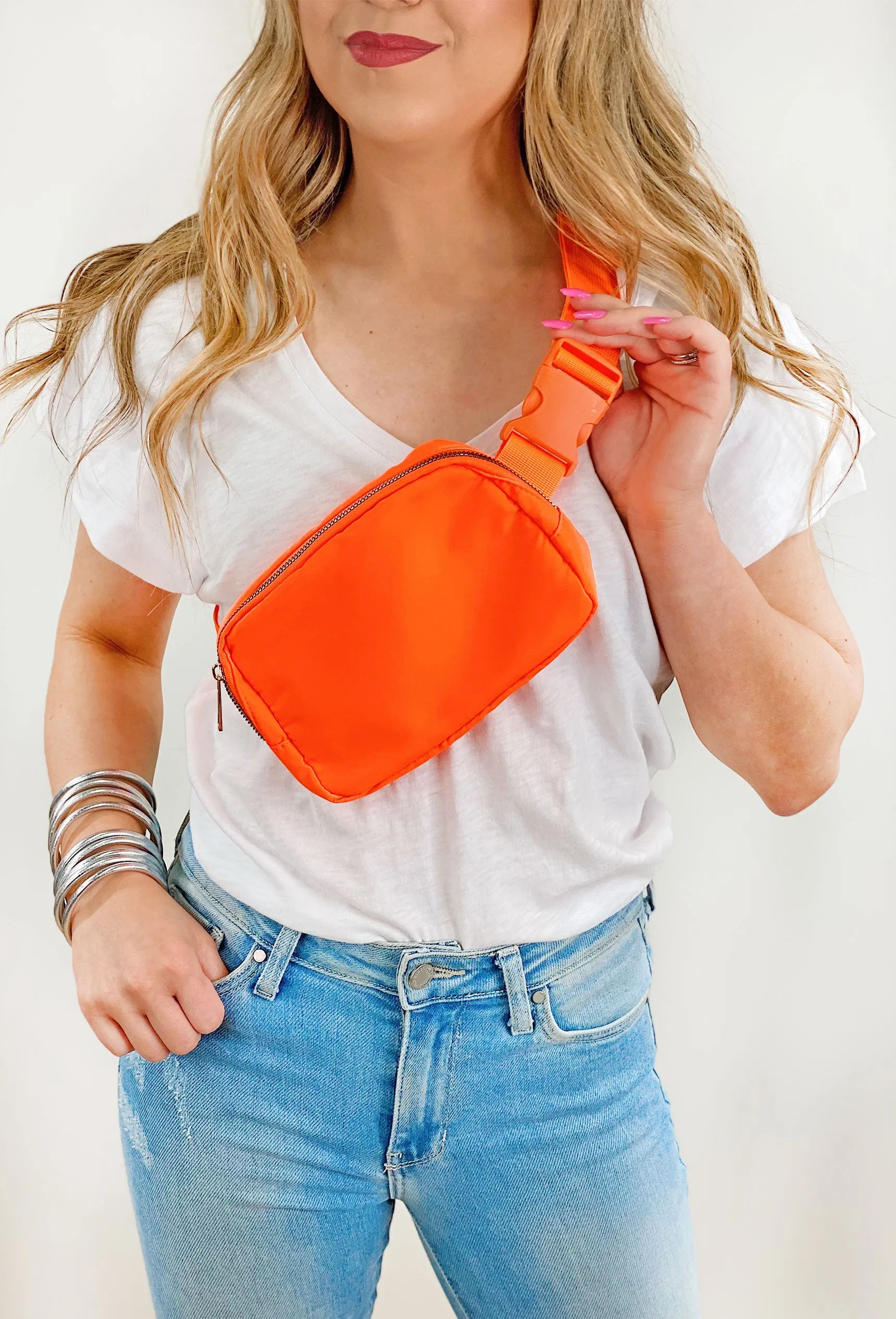 Audrey Belt Bag in Neon Orange