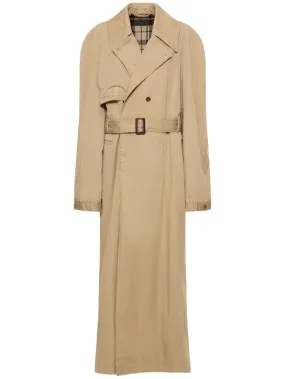 Balenciaga   Deconstructed maxi cotton trench coat 