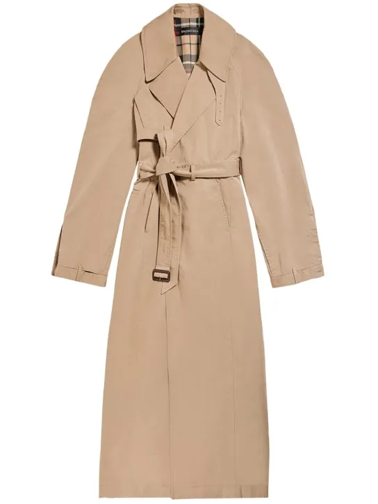 Balenciaga   Deconstructed maxi cotton trench coat 