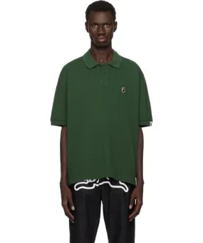 BAPE Green Ape Head One Point Relaxed Fit Polo