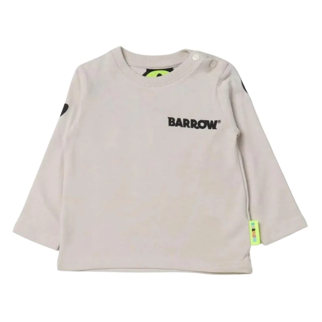 Barrow T-Shirt L/S Logo Cream