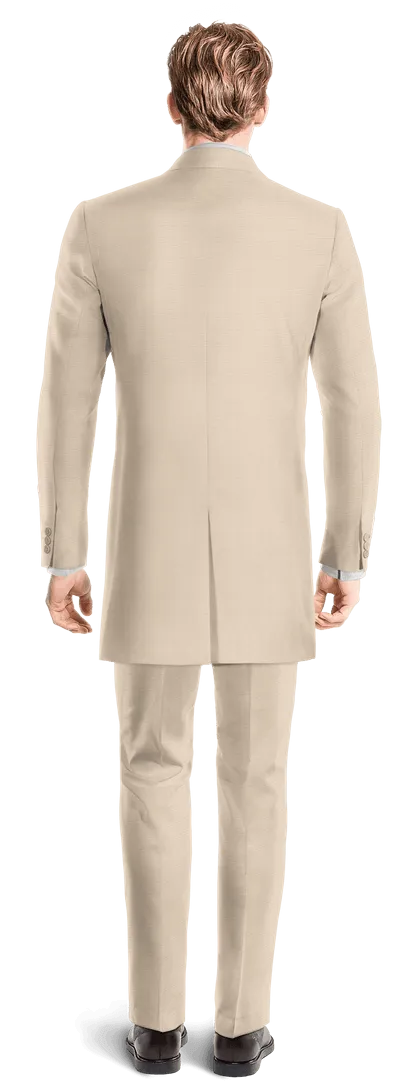 Beige frock coat with beige waistcoat