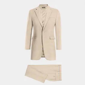 Beige frock coat with beige waistcoat