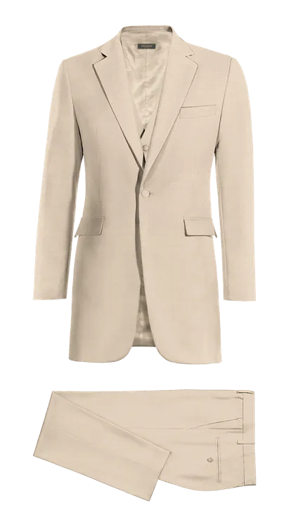 Beige frock coat with beige waistcoat