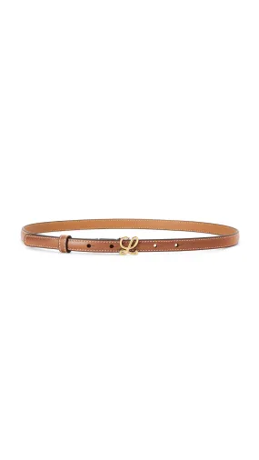 Belt in Smooth Calfskin - Tan/Gold