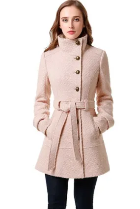 BGSD Women Wool Belted Walking Coat