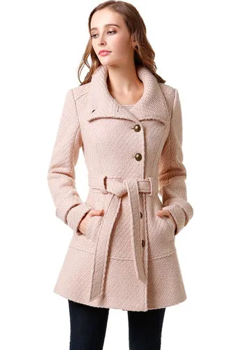 BGSD Women Wool Belted Walking Coat