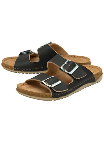 Black Sirmione Sandals by Lotus | Look Again