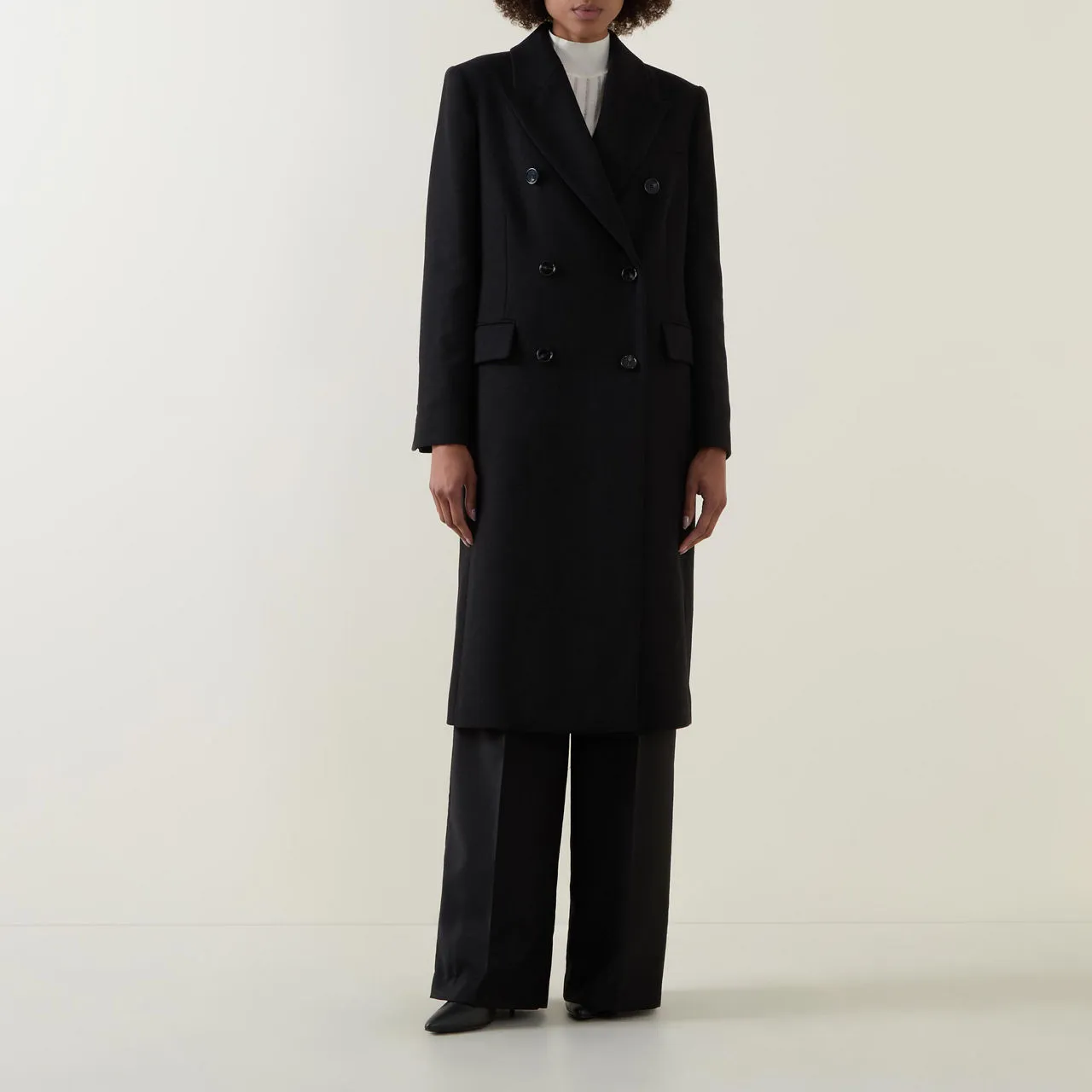 BOSS The Sustainable Edit Callaf Double-Breasted Tailored Coat - Black