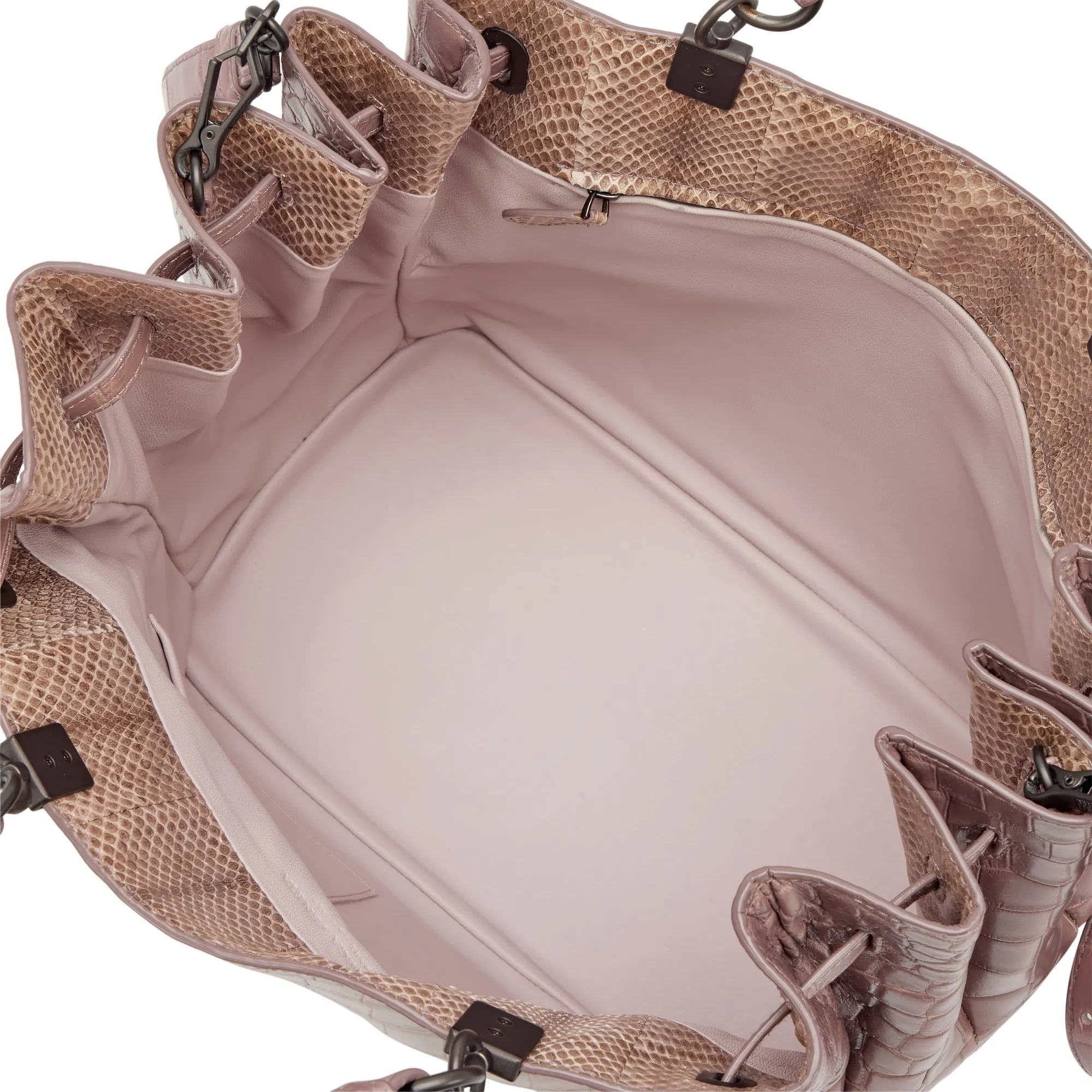 Bottega Veneta Ombré Dusty Rose Matte Crocodile and Ayers Bucket Bag Ruthenium Hardware, 2016