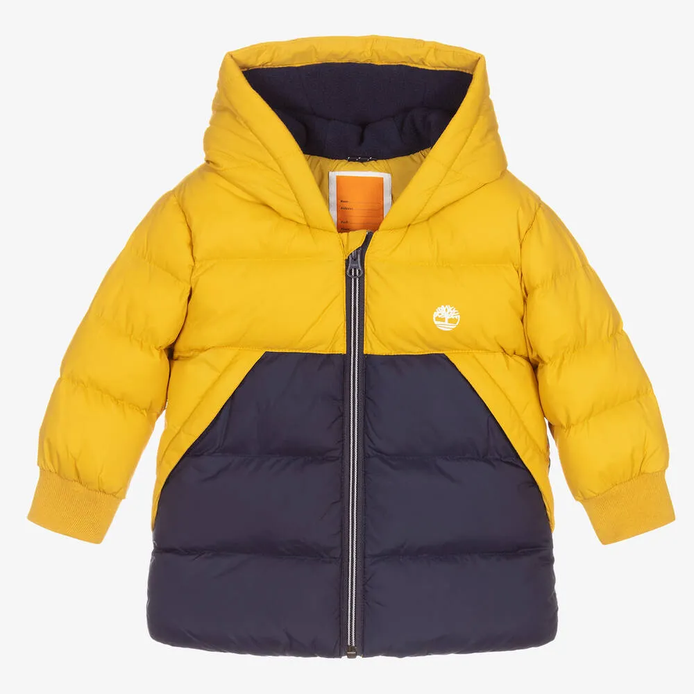 Boys Yellow & Blue Puffer Coat