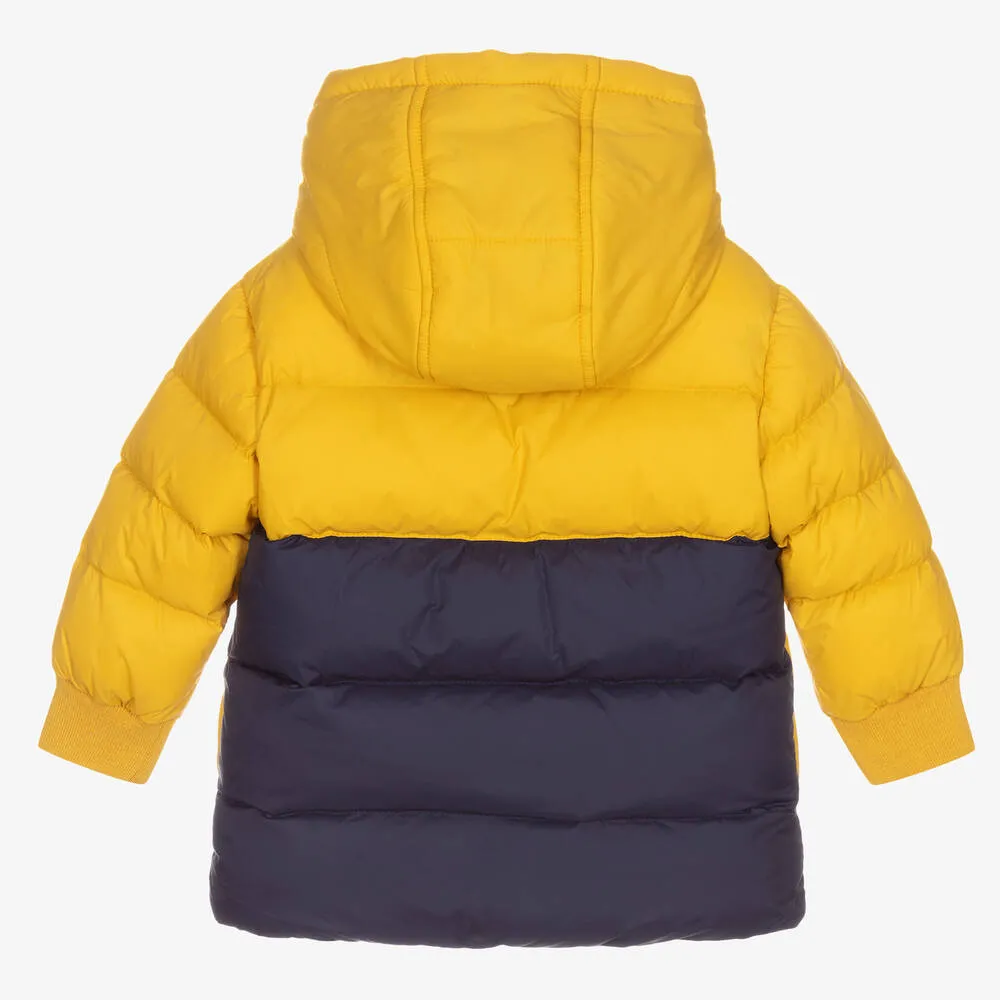 Boys Yellow & Blue Puffer Coat