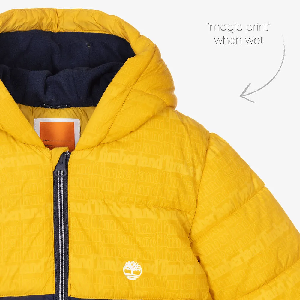 Boys Yellow & Blue Puffer Coat