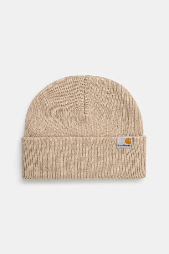 Carhartt WIP beanie Stratus Hat Low beige color I025741.G1XX