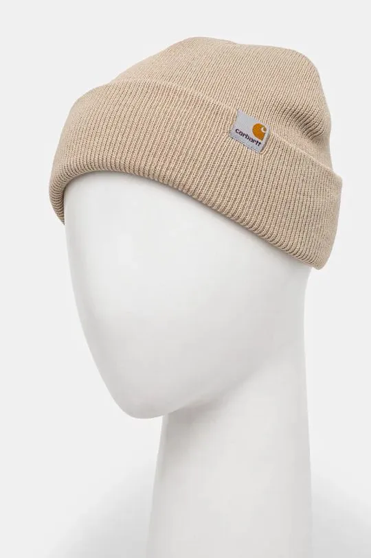 Carhartt WIP beanie Stratus Hat Low beige color I025741.G1XX