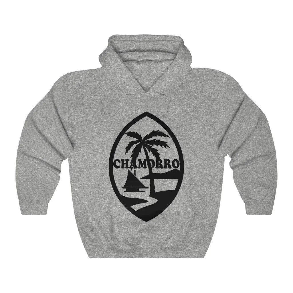 Chamorro Palm black Unisex Heavy Blend Hooded Sweatshirt