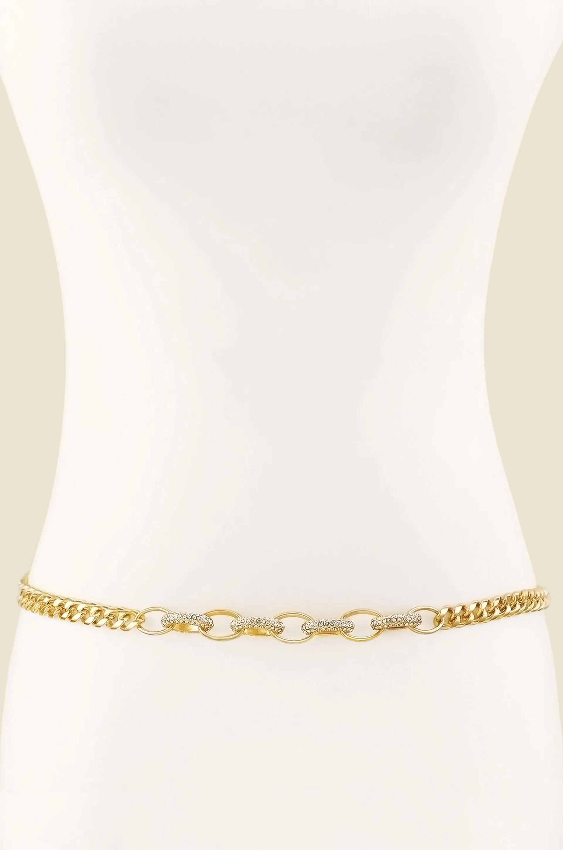 Crystal Interlocking Loops Chain Belt