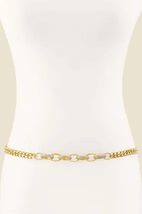 Crystal Interlocking Loops Chain Belt