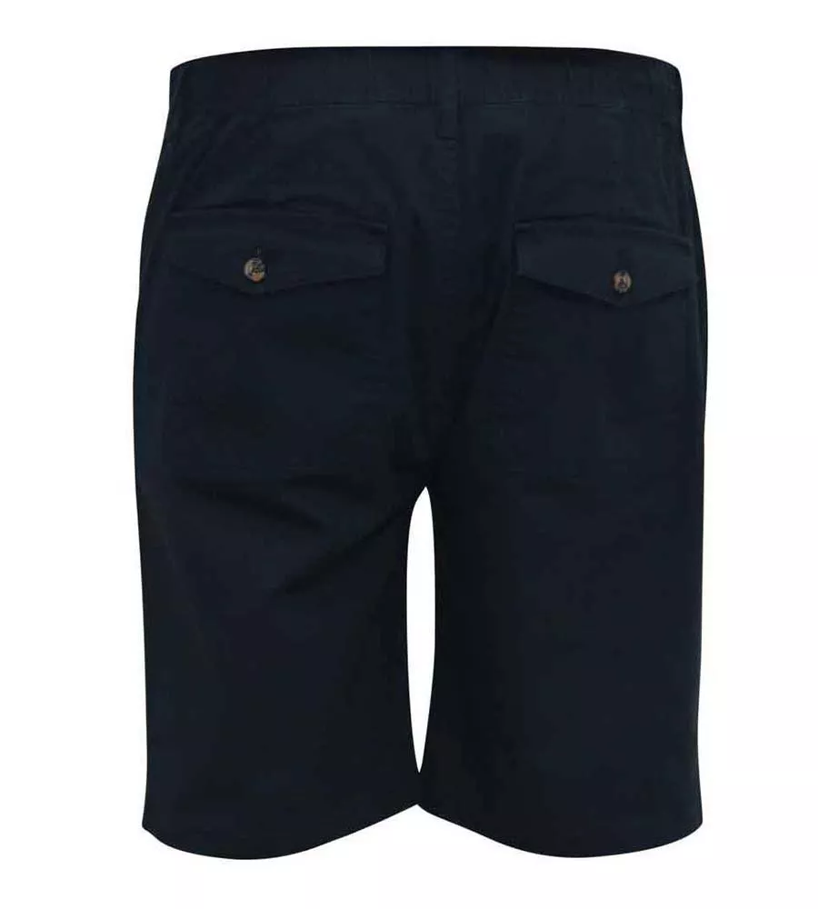 D555 Big Mens Navy Stretch Shorts With Full Elastic (BUTLEY)