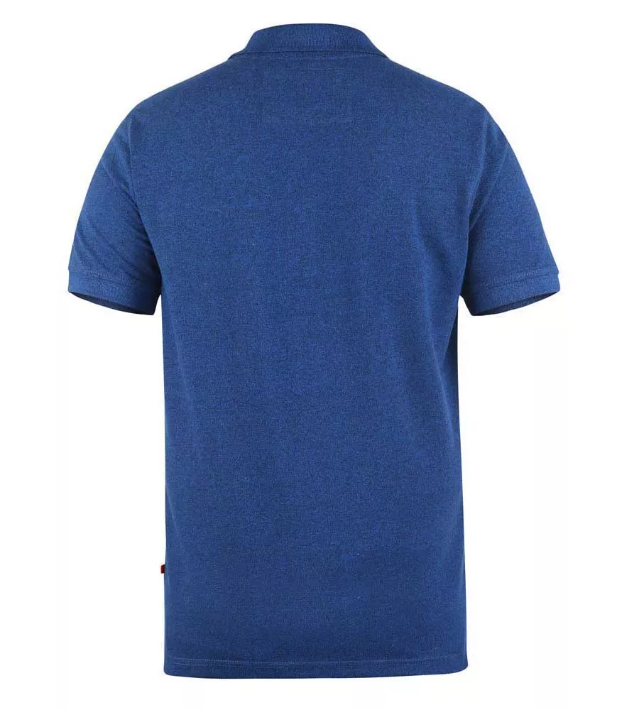 D555 Mens Blue Twisted Polo Shirt With Chest Embroidery (WINCHESTER 2)