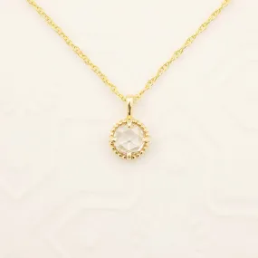 Dahlia 0.30ct Rose Cut Diamond Solitaire Necklace