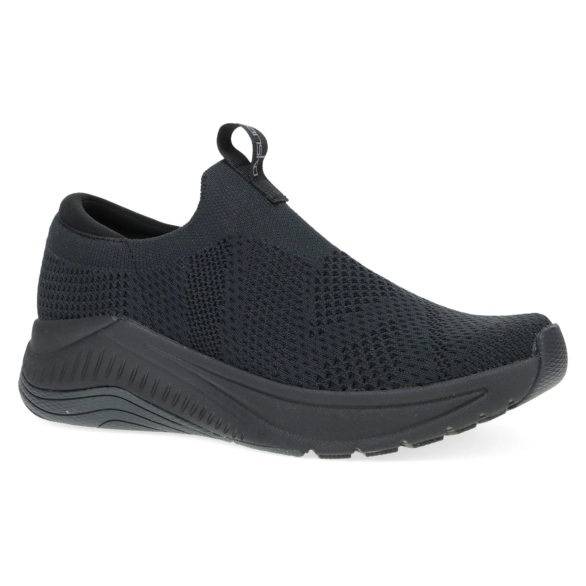 Dansko Pep: Black Knit Sneaker 