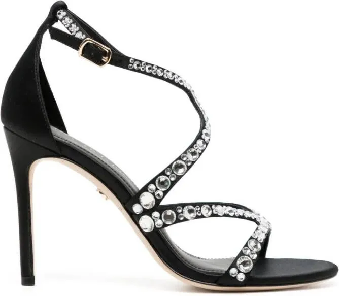 Dee Ocleppo Fiji 90mm satin sandals Black