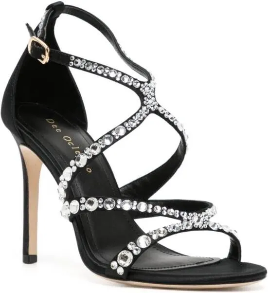 Dee Ocleppo Fiji 90mm satin sandals Black