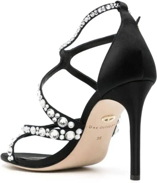 Dee Ocleppo Fiji 90mm satin sandals Black