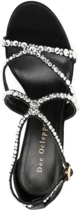 Dee Ocleppo Fiji 90mm satin sandals Black