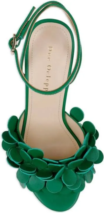 Dee Ocleppo Madrid leather wedge sandals Green