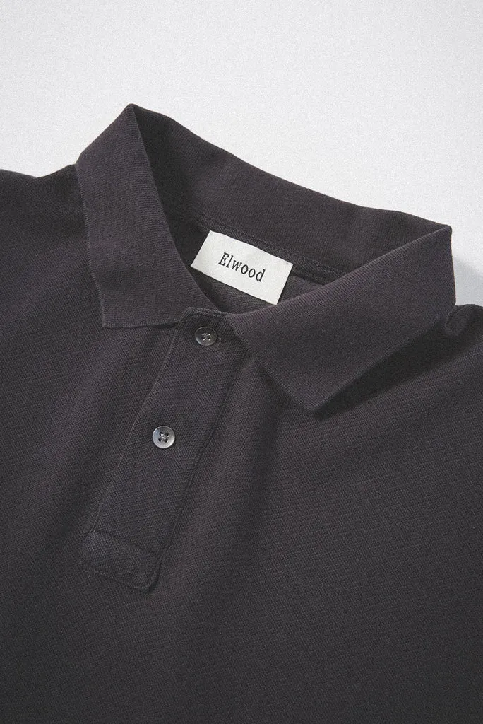 ELWOOD WASHED POLO Vintage Blak