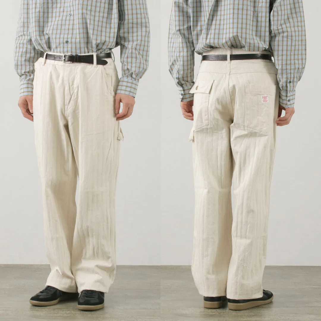 FOB FACTORY（FOBファクトリー） F0485 HBT ペインターパンツ / メンズ ヘリンボーン ワーク ワイド 日本製 PAINTER PANTS