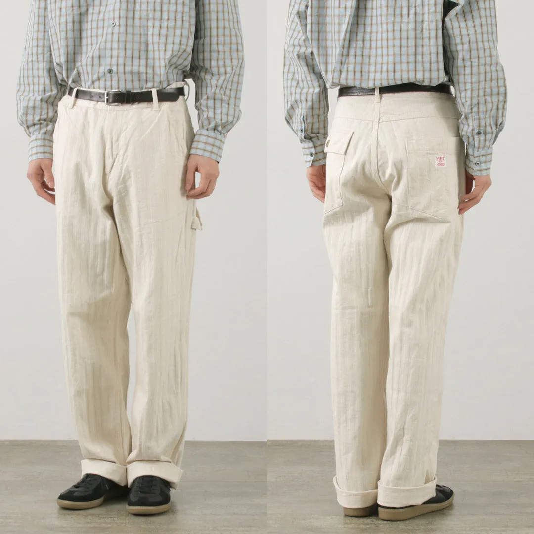 FOB FACTORY（FOBファクトリー） F0485 HBT ペインターパンツ / メンズ ヘリンボーン ワーク ワイド 日本製 PAINTER PANTS