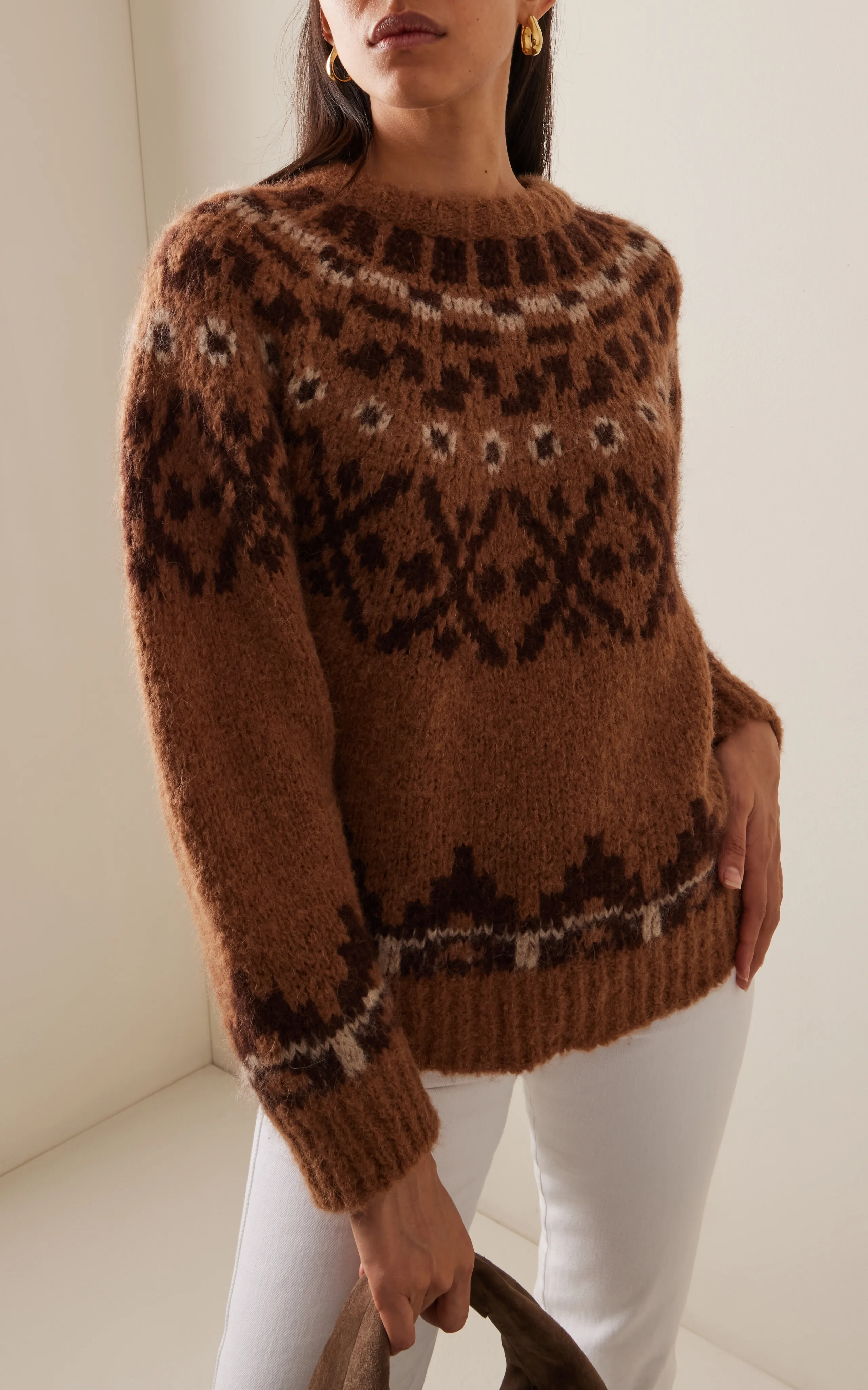 FRAME Fairisle Alpaca-Blend Sweater