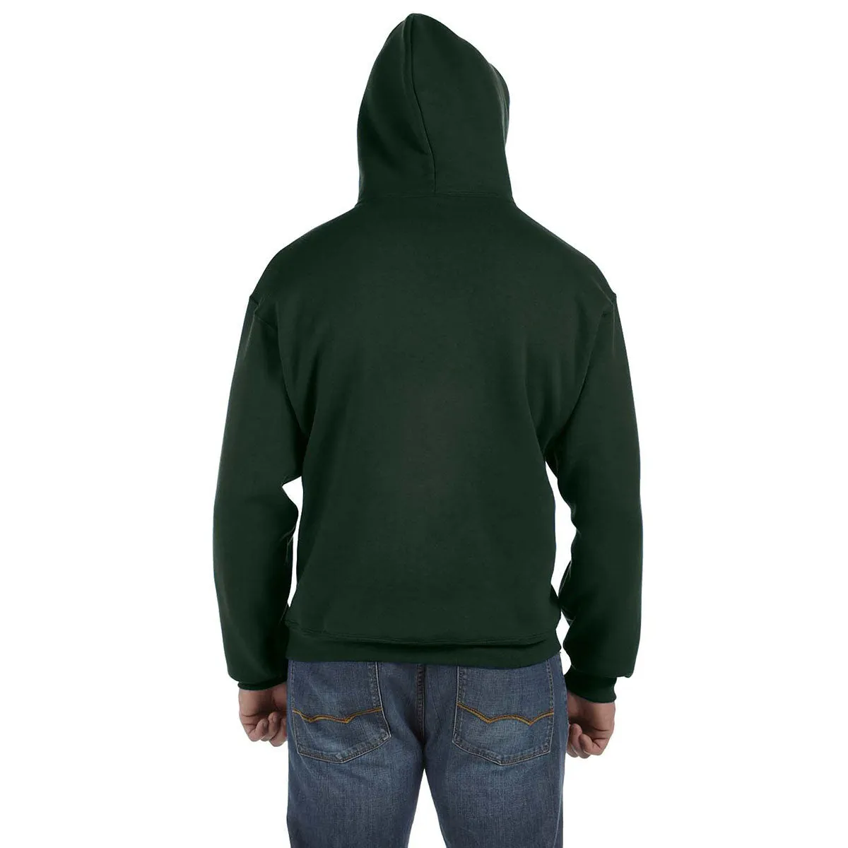 Fruit of the Loom Men's Forest Green 12 oz. Supercotton Pullover Hood