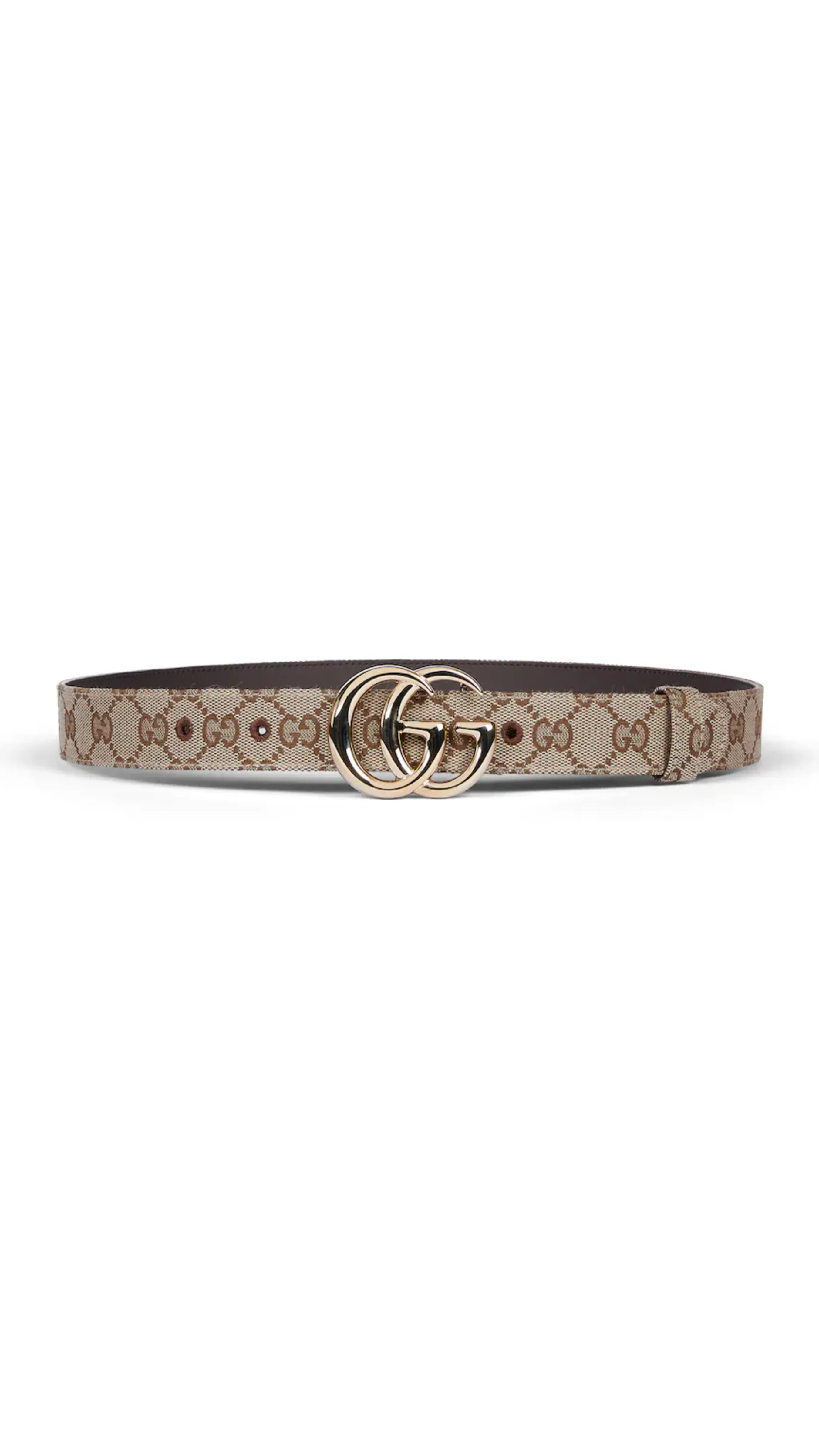 GG Marmont Thin Belt - Beige/Ebony