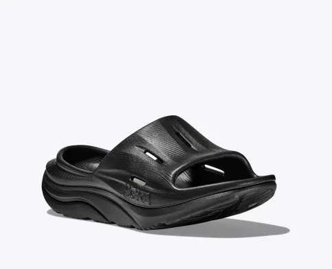 Hoka Unisex ORA Recovery Slide 3 Sandals-Black