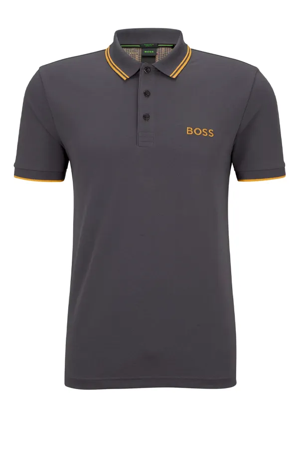 Hugo Boss Paddy Pro Contrast Polo Dark Grey