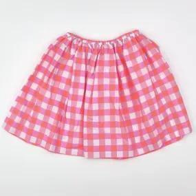 Jacadi Pink Check Skirt: 4 Years