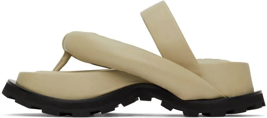 Jil Sander Taupe Oversize Strap & Sole Sandals