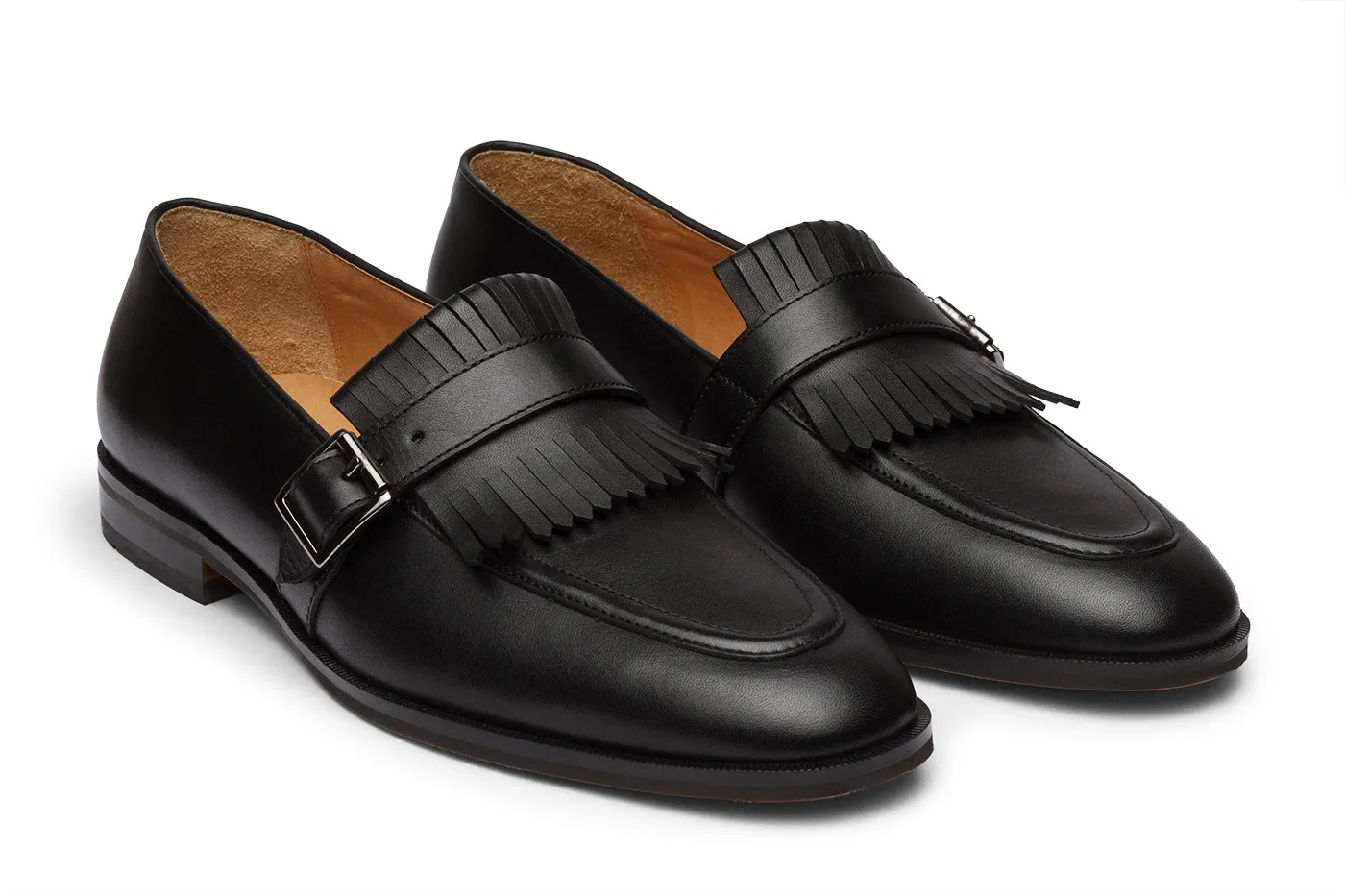 Kiltie loafer with ornamental side strap