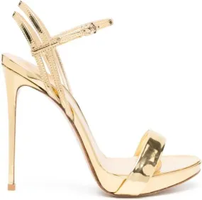 Le Silla Guen 120mm patent-leather sandals Gold