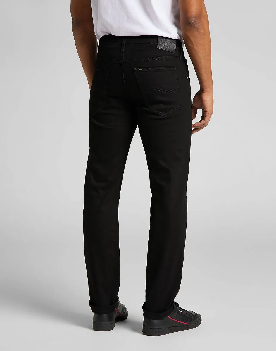 Lee Daren Zip Regular Straight Denim Jeans Clean Black